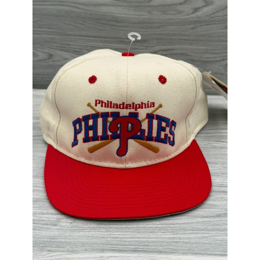 New Vintage MLB #1 Apparel Philadelphia Phillies Snapback Hat One Size White
